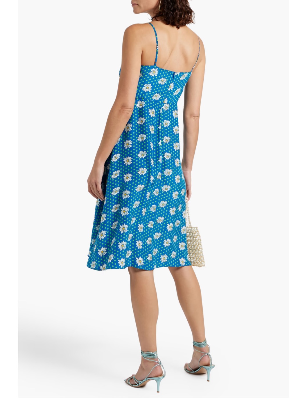 Hvn Nora Silk Polka Dot And Daisies Dress 2 New $495 — image 3 of 5